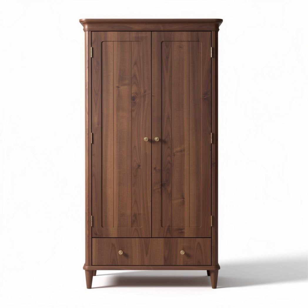 Solid Wood Wardrobe Cabinet for Bedroom Storage – 80 x 40 x 180cm
