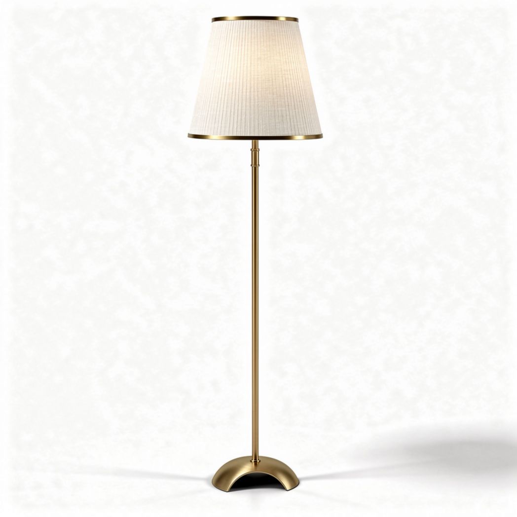 Metal Floor Lamp with White Shade – Suitable for Living Room or Bedroom – Metal and Fabric – 25 x 25 x 150cm