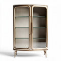 Glass Display Cabinet for Living Room Use – Metal Frame – 80 x 50 x 130cm