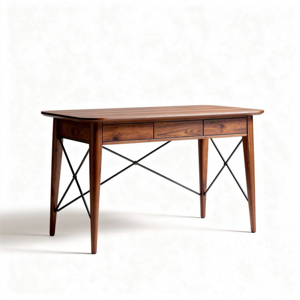 Solid Wood Writing Desk – Suitable for Home Office Use – Made of Durable Wood – 120 x 60 x 75cm