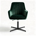 Velvet Upholstered Office Chair with Adjustable Height – 65 x 60 x 85cm